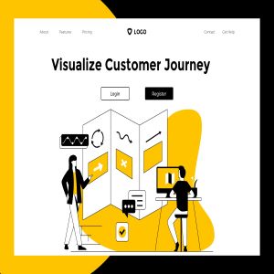 用户体验概念插画网站着陆页&Banner设计模板 Customer Journey – Web Mobile Landing Page Banner