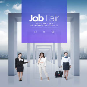 人才市场企业直聘/招聘商业海报设计模板