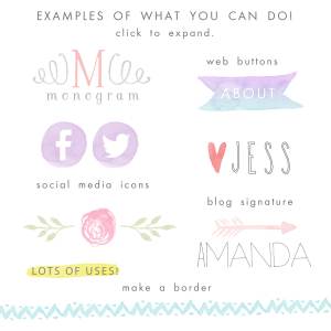 水彩图形图案PS笔刷 Watercolor Brushes for Photoshop