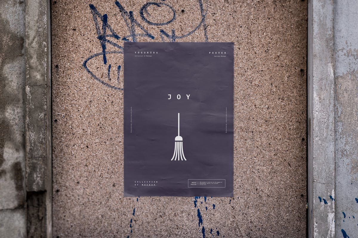 实景张贴效果海报传单样机模板2 Urban Poster Mock-up 2