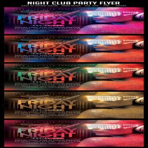 性感狂欢夜总会派对传单设计模板