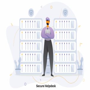 数据安全帮助中心CRM概念插画设计免费素材 Secure Helpdesk Illustrations CRM