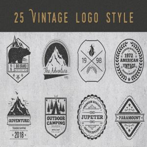 复古风格矢量徽章&Logo模板 Vintage Style Badges and Logos