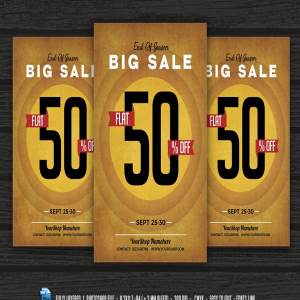 超级折扣数字促销海报设计模板 Big Sale Poster