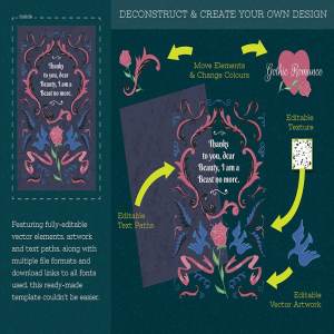 浪漫童话元素传单设计素材 Romantic Fairy Tale Flyer Design