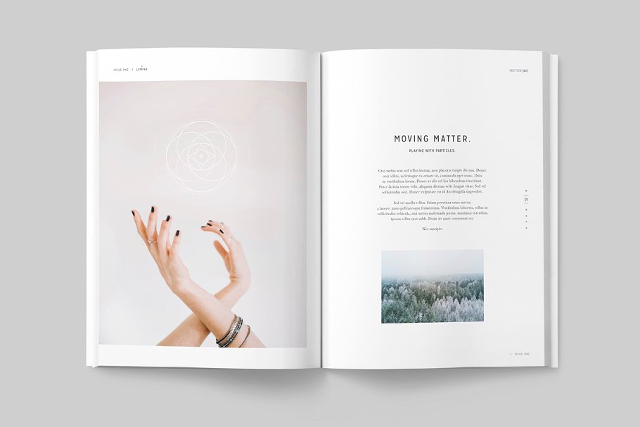 太空大自然主题杂志模板 LUMINA Magazine