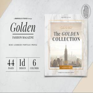 奢华金箔排版风格杂志模板 GOLDEN | Magazine