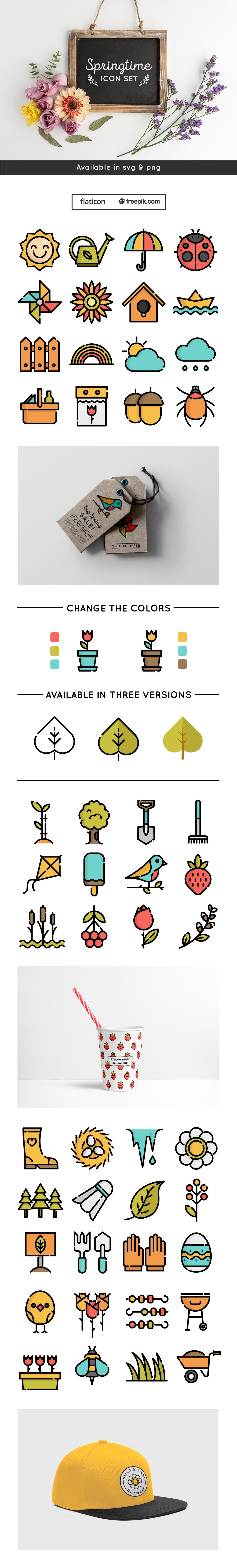 生机盎然的春天主题图标 Free Download Spring Icons