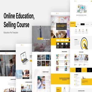 在线教育/网络课程网站设计PSD模板 Caelum – Online Education, Course PSD Template