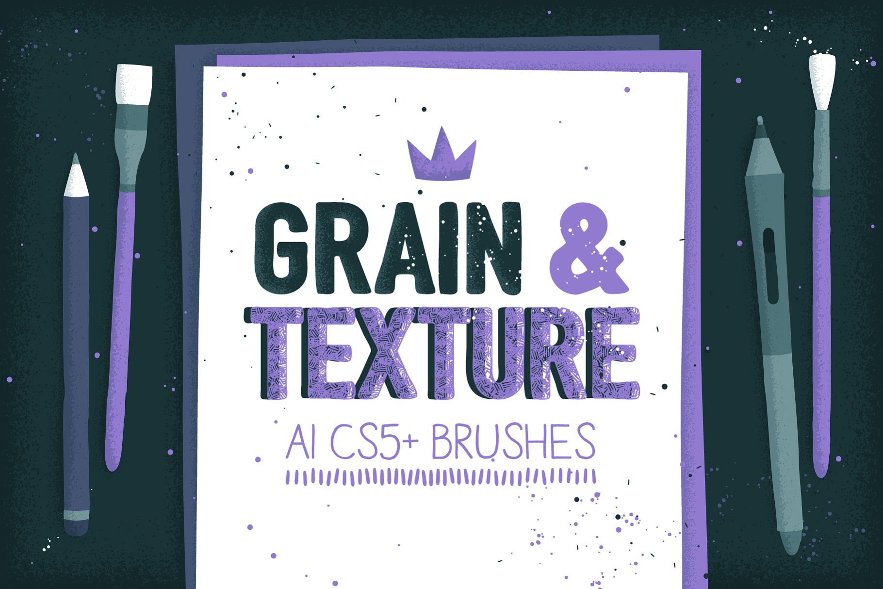54款粒子/纹理&喷墨AI笔刷 Grain and texture AI brushes