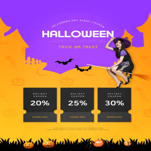 万圣节主题活动优惠促销活动海报模板