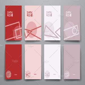 简约小册子传单设计模板 Set of Simple Brochures