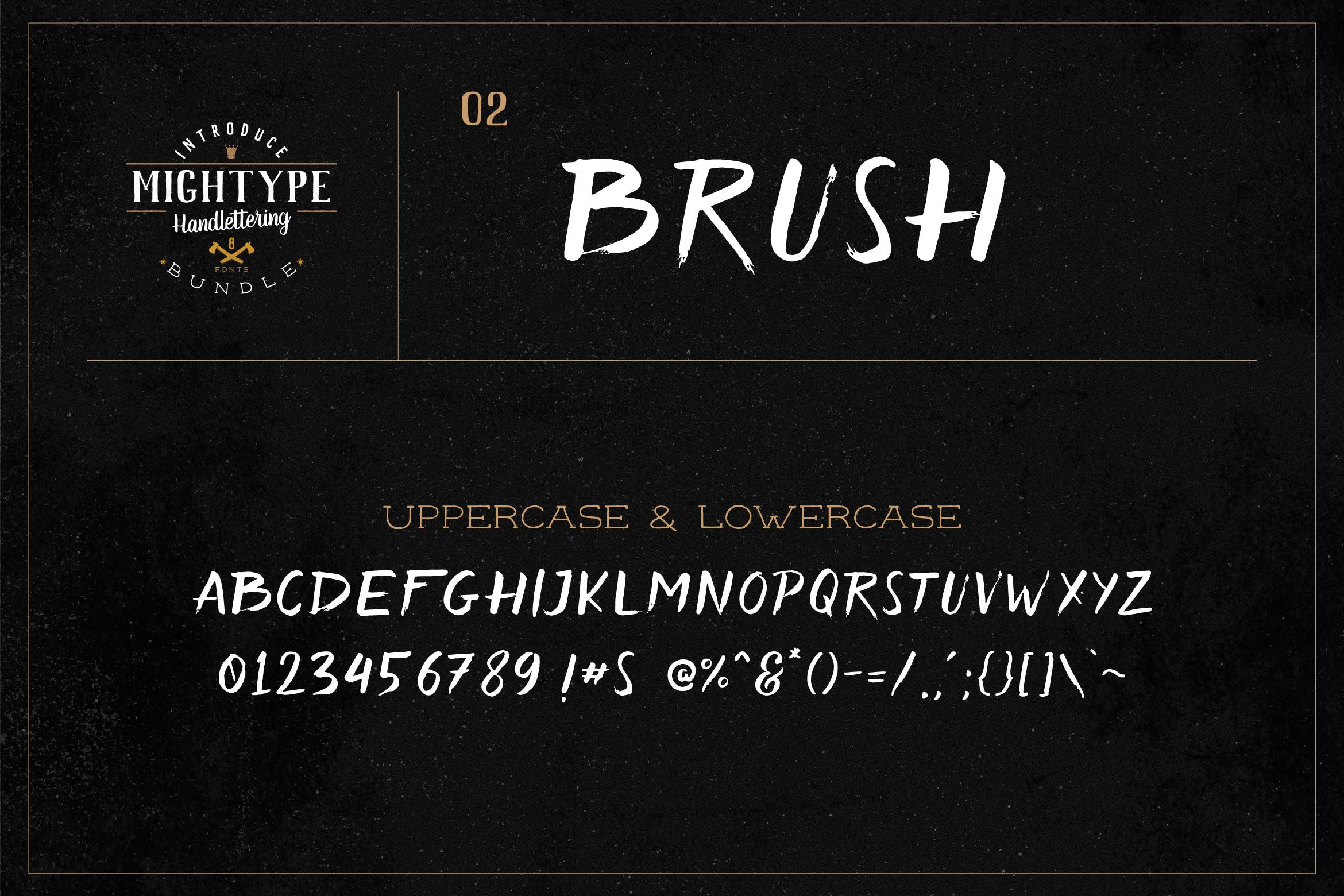 Mightype英文笔刷字体下载 Mightype 02 – Brush