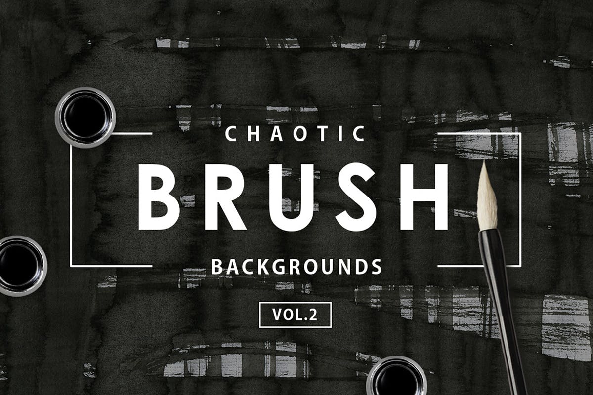 30种手工油墨颜料肌理纹理素材包v2 Chaotic Brush Backgrounds Vol.2