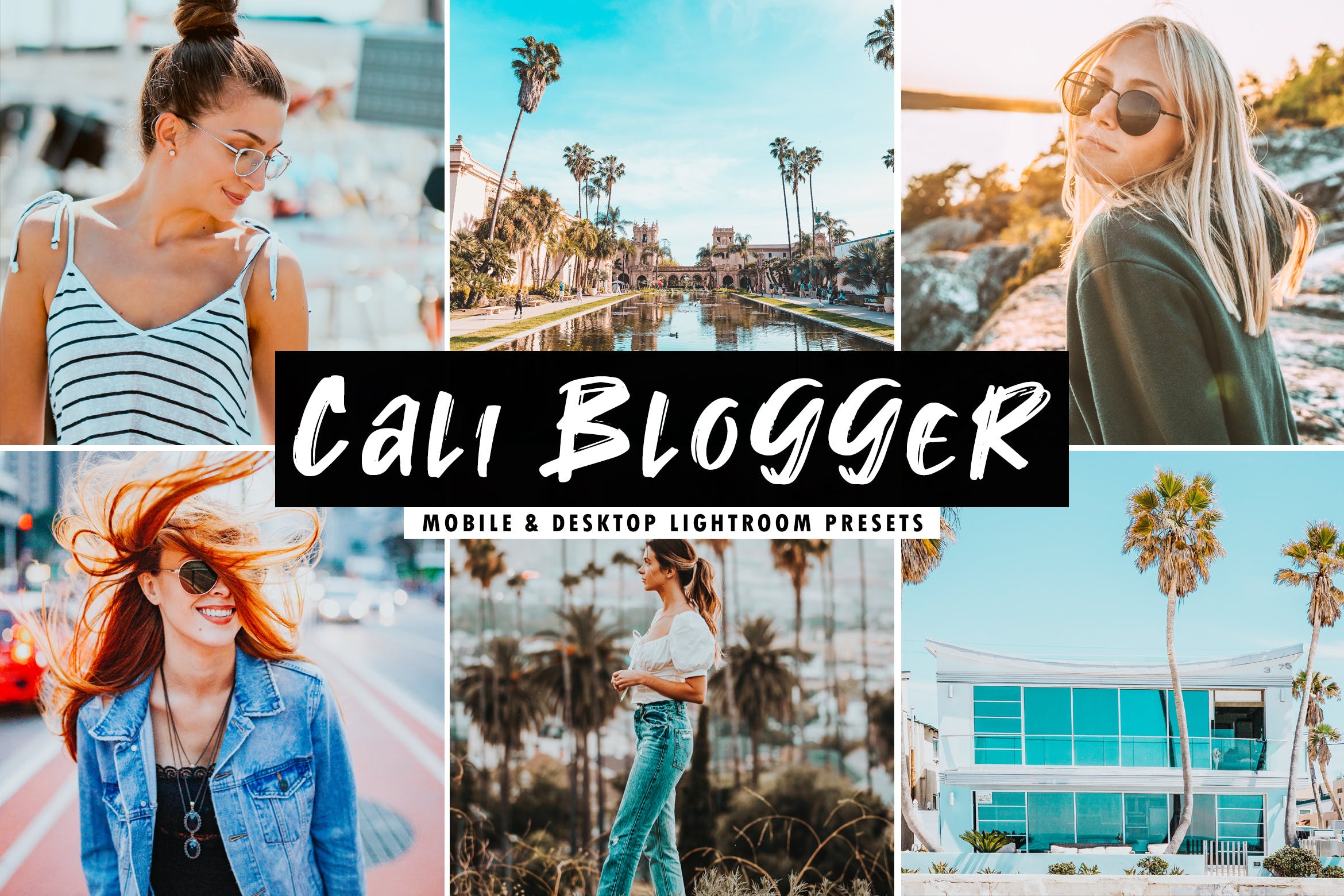 自然质朴暖色系人像摄影后期处理LR调色预设 Cali Blogger Mobile & Desktop Lightroom Presets