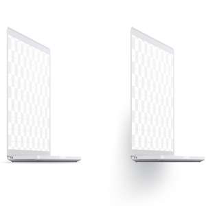 15寸MacBook Pro苹果笔记本电脑屏幕设计效果图预览前左视图样机02 Clay MacBook Pro 15″ with Touch Bar, Front Left View Mockup 02插图5