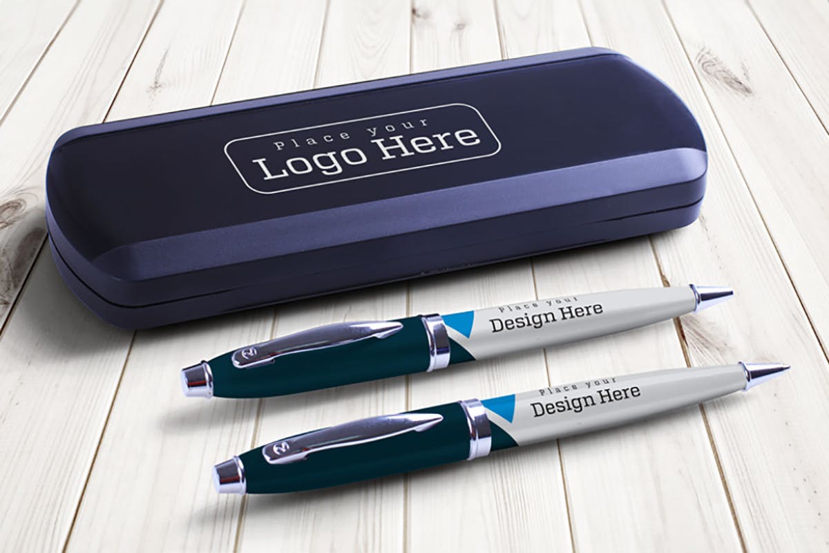 高档钢笔签字笔笔盒样机v2 Pen Box Mock Up V.2