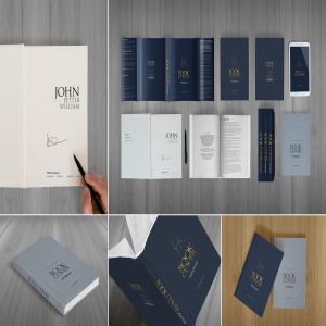 精装硬封图书外观＆内页版式设计样机 Hardcover Book Mock-Ups