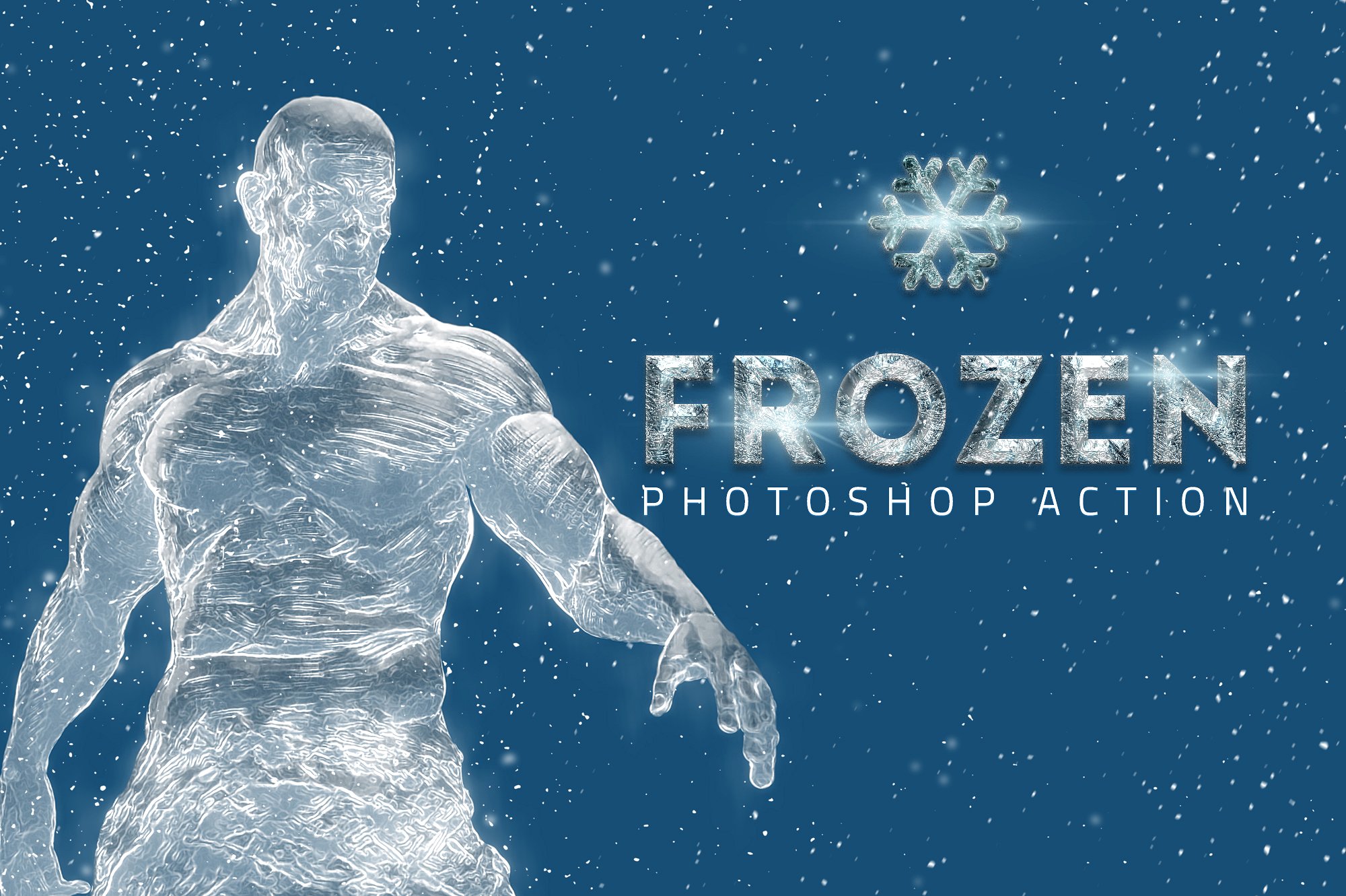 独特冰块雕刻效果的PS动作 Frozen Ice Photo Effect [atn]