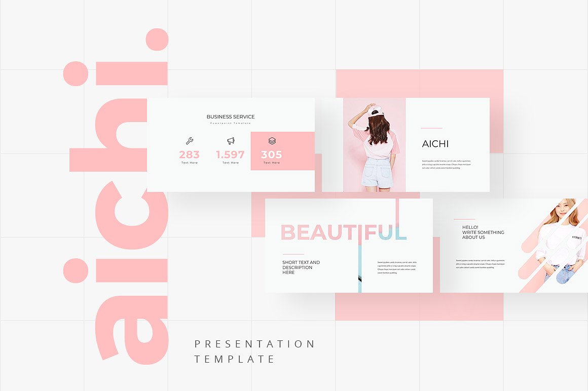 专业极简的PPT模板下载 AICHI Powerpoint Template [pptx]