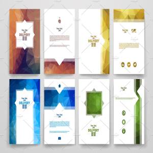 简约抽象图形画册模板 Set of delivery brochures