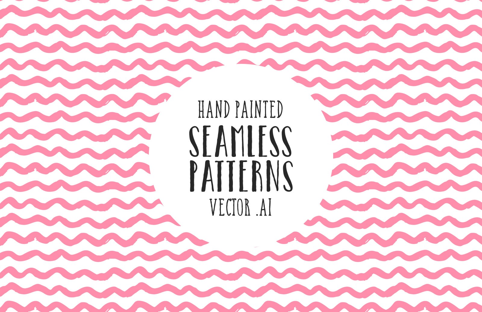 手绘线条/形状无缝矢量图案 Hand Painted Seamless Vector Patterns