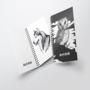 A5规格活页记事本样机 A5 Spiral Notebook Mockups