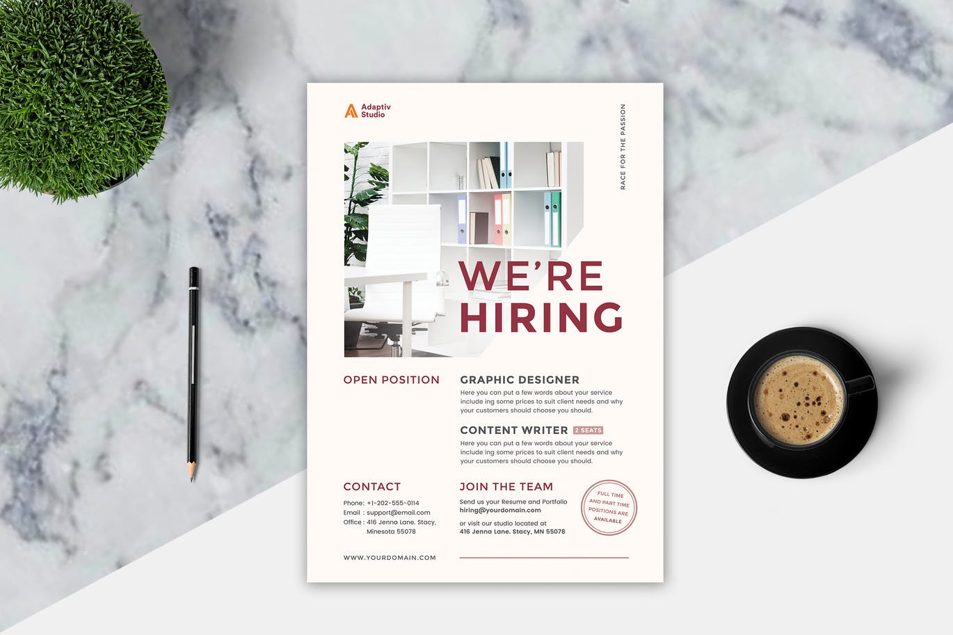 企业招聘海报传单设计模板 Recruitment Flyer