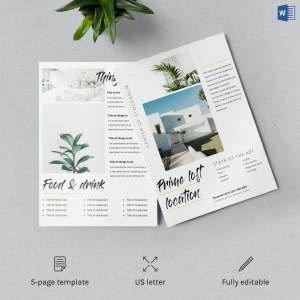 酒店民宿欢迎传单设计Word模板 Airbnb Welcome Kit Template Word Doc
