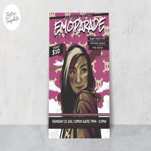 黑暗音乐主题海报设计模板