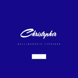 书法/手写风格英文斜体字体 Christopher Calligraphic Typeface