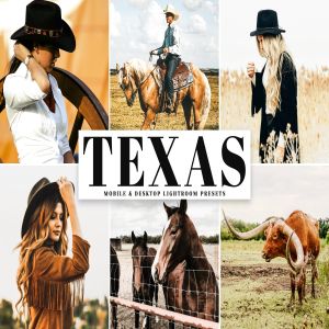 亮金色彩增强照片后期处理LR调色预设 Texas Mobile & Desktop Lightroom Presets