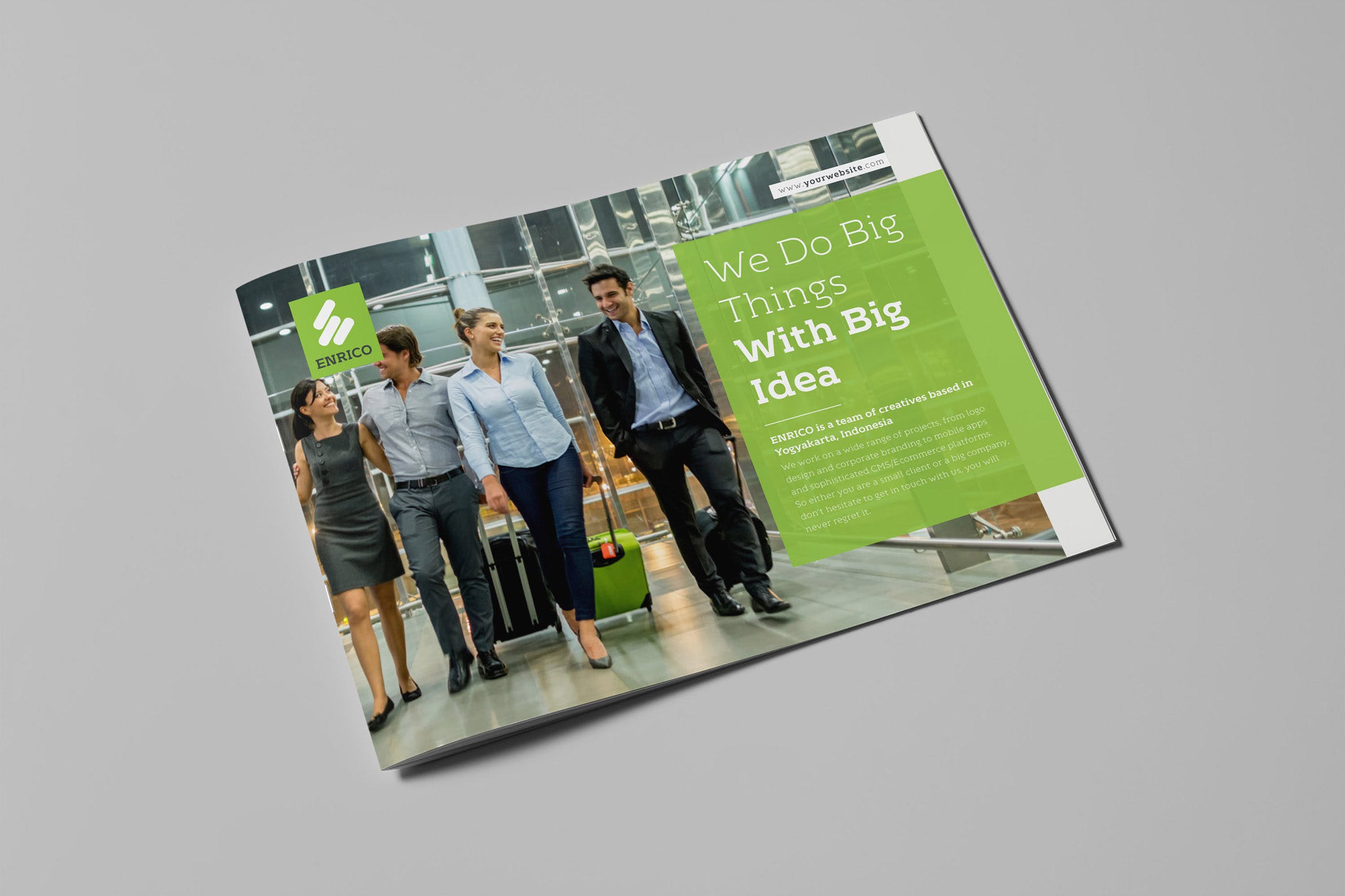 集团公司高档精装画册设计模板 Enrico Business Landscape Brochure