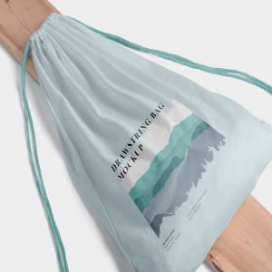 拉绳包便携袋子设计预览样机 4 Drawstring Bag Mockups