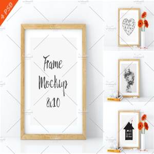 简约相框画框样机 Frame mockups pack 8×10