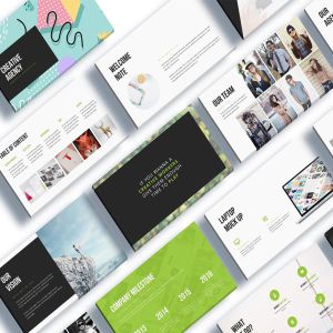 多功能的时尚创意谷歌Google powerpoint幻灯片演示文稿（pptx）