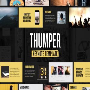 时尚大标题字体的多用途keynote幻灯片演示模版（key）