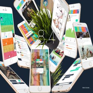 多用途极简主义手机APP应用UI套件8.4 8 Part 4 – Mobile UI Kit