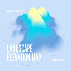 山脉轮廓线几何图形矢量背景素材 Landscape Elevation Map Backgrounds