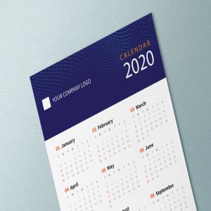 等距圆点波浪几何图形2020创意日历年历设计模板 Creative Calendar Pro 2020插图4