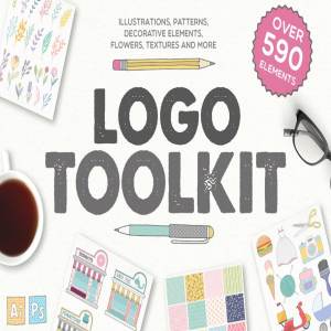 Logo设计大师工具箱[590+素材元素] Logo Toolkit – Over 590 Elements Pro插图1