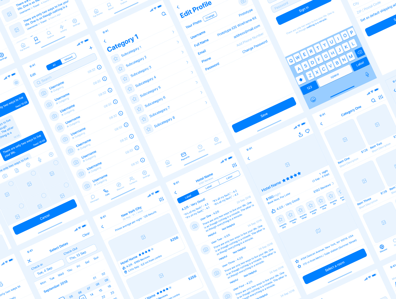 iOS线框图套装下载[XD]