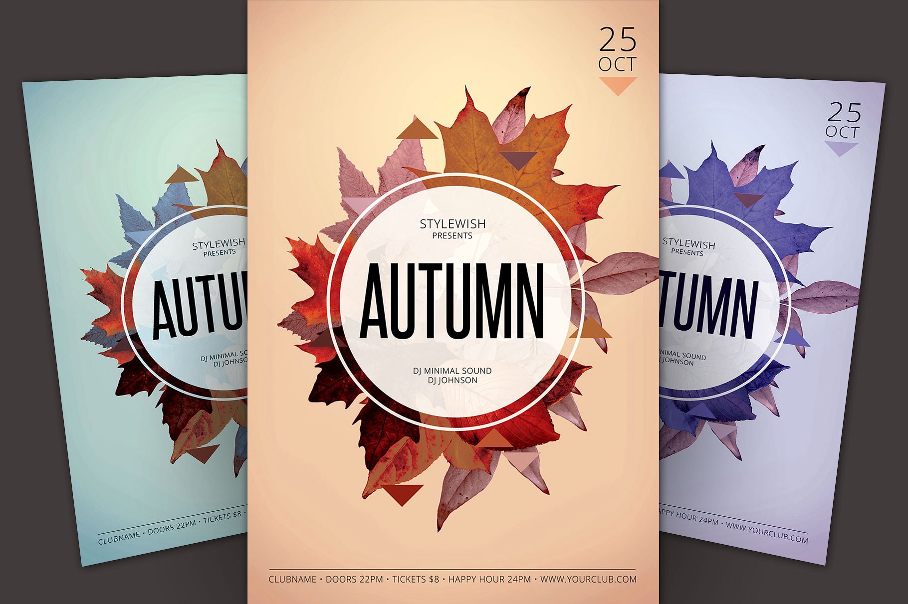 秋天主题活动传单模板 Autumn Flyer Template