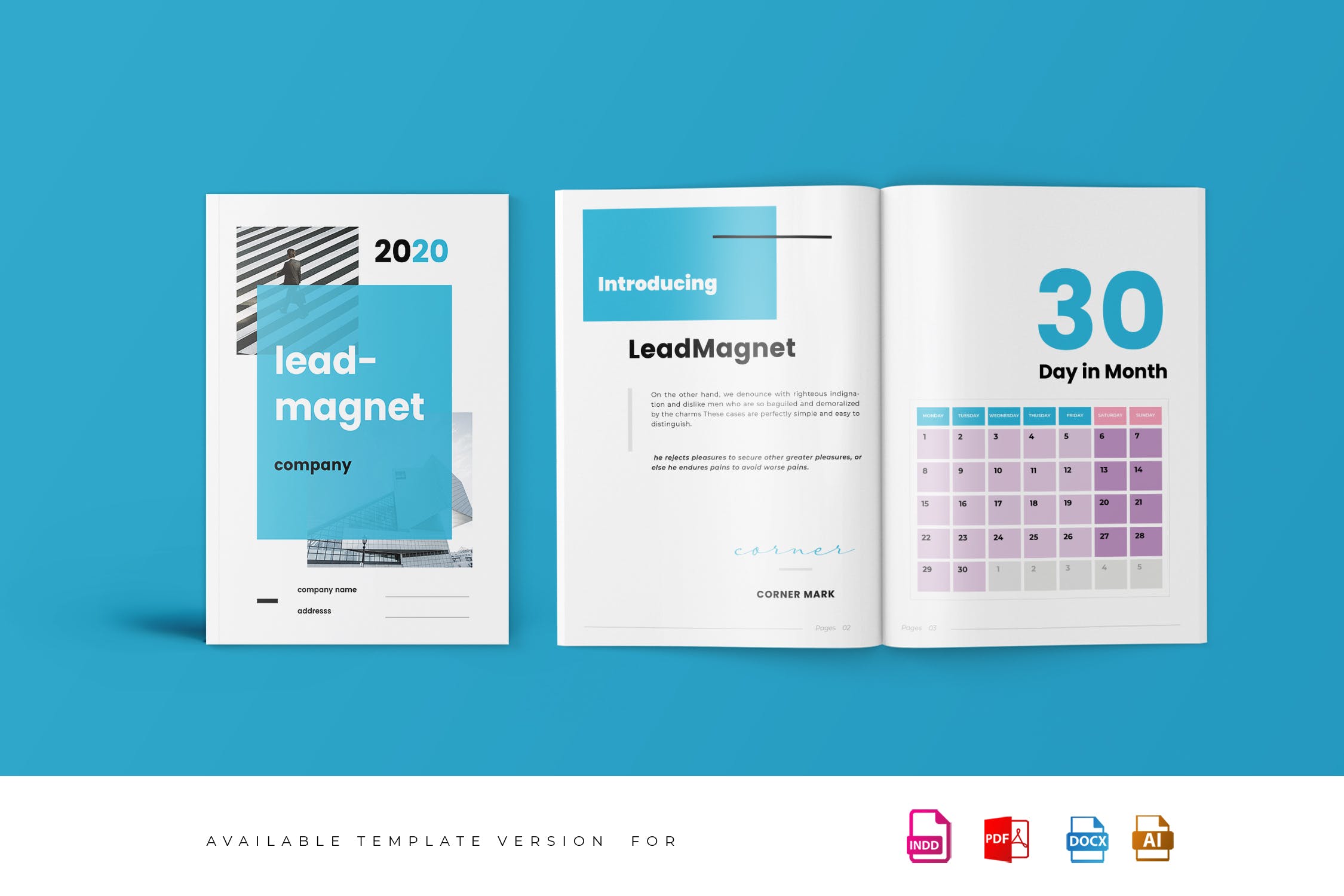 2020日程本每日计划本效率手册设计模板 Lead Magnet Workbook Template