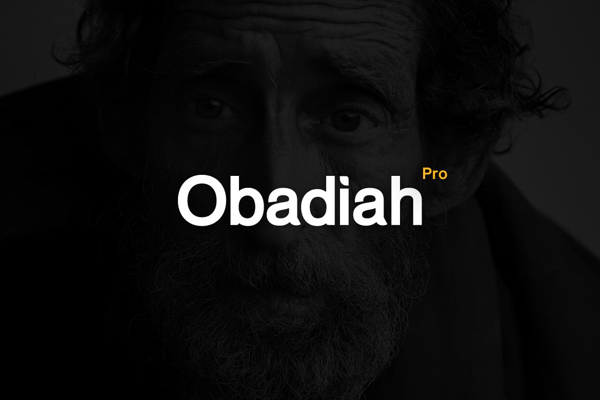 现代版式设计英文排版字体下载 Obadiah pro – Modern Typeface + WebFont