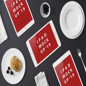 西式早餐场景iPad Mini设备展示样机 iPad Mini Mockup – Breakfast Set插图9