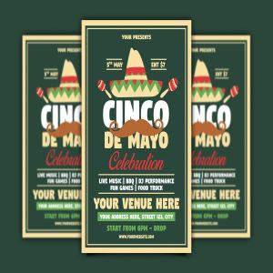墨西哥五月五日节海报设计模板 Cinco De Mayo Celebration