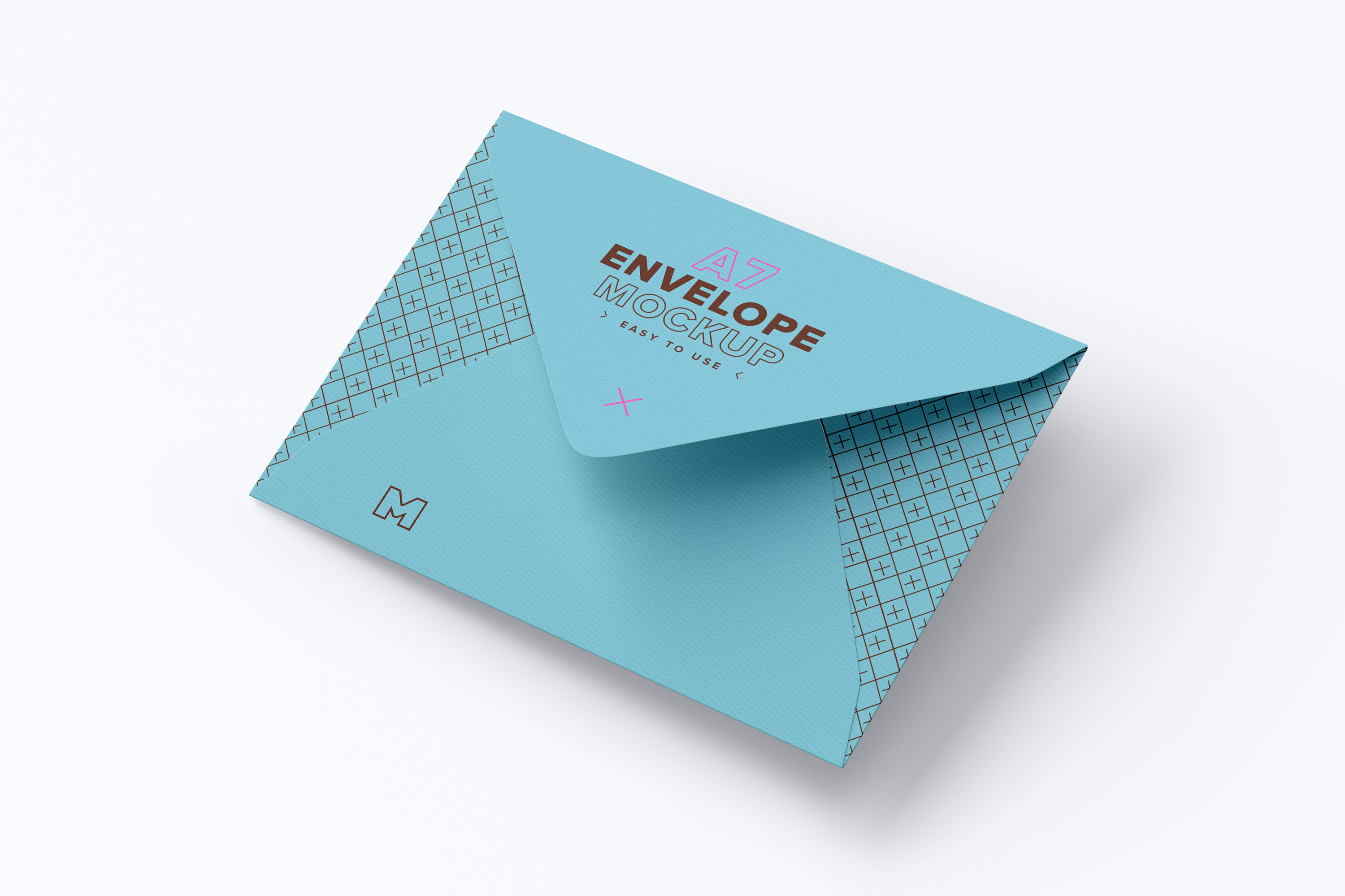 A7尺寸大小企业信封设计效果图样机01 A7 Envelope Mockup 01