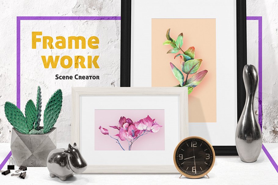 画框相框艺术场景设计工具包 Framed Art Scene Creator