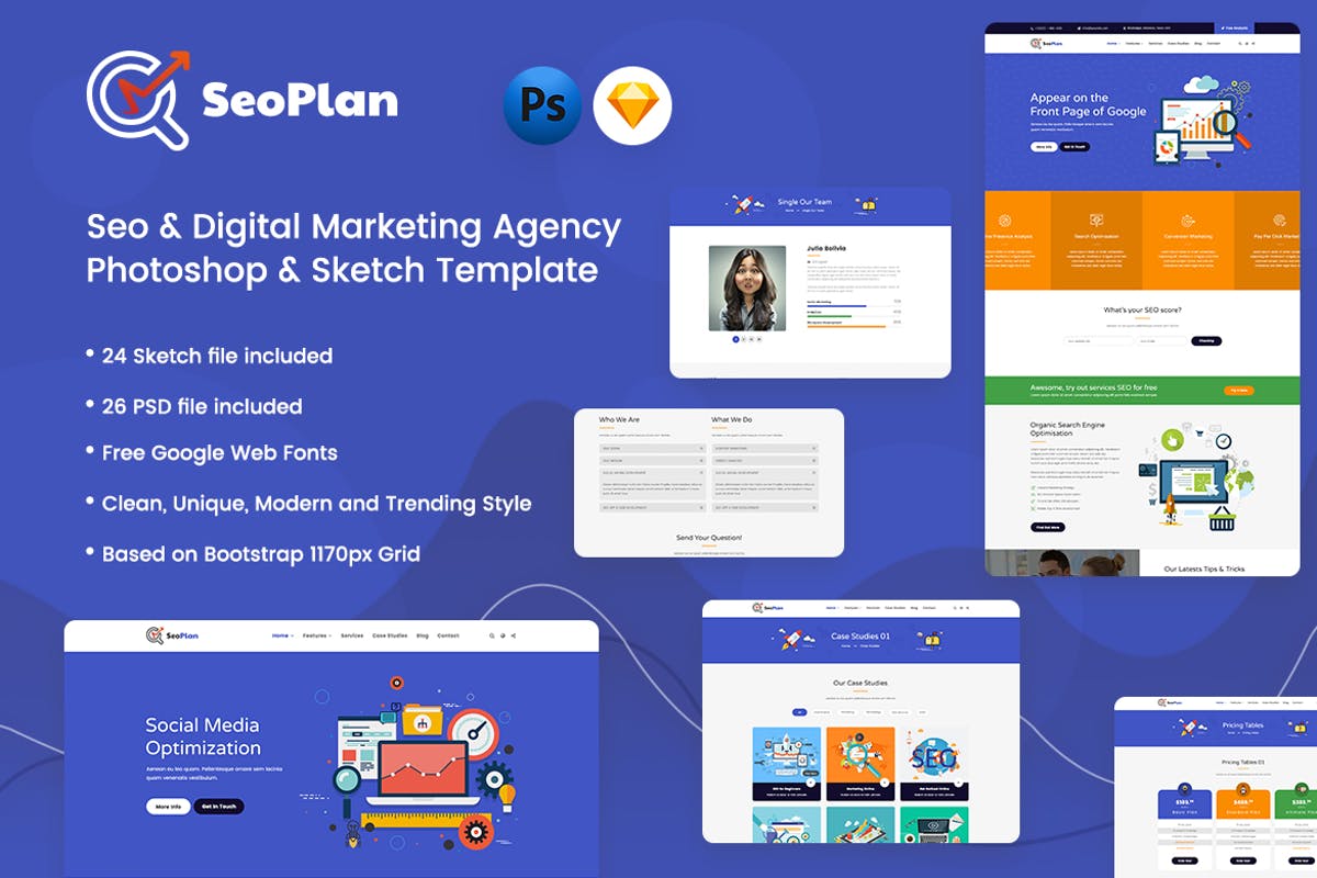 SEO&数字营销服务网站设计模板 SeoPlan – SEO & Digital Marketing Template